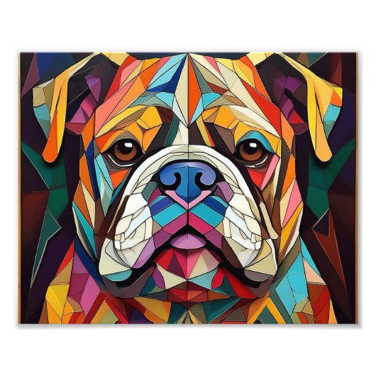 AI Cubism Dog Foto Afdruk (Voorkant)