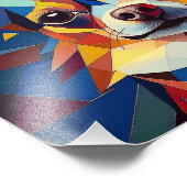 AI Cubism Dog Foto Afdruk (Hoek)