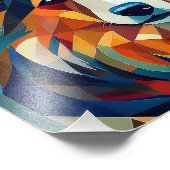 AI Cubism Dog Foto Afdruk (Hoek)