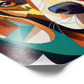 AI Cubism Dog Foto Afdruk (Hoek)