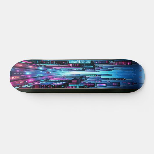 AI Cyber City Persoonlijk Skateboard (Horizontaal)