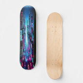 AI Cyber City Persoonlijk Skateboard (Voorkant)