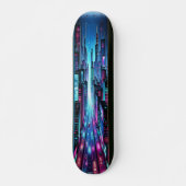 AI Cyber City Persoonlijk Skateboard (Voorkant)