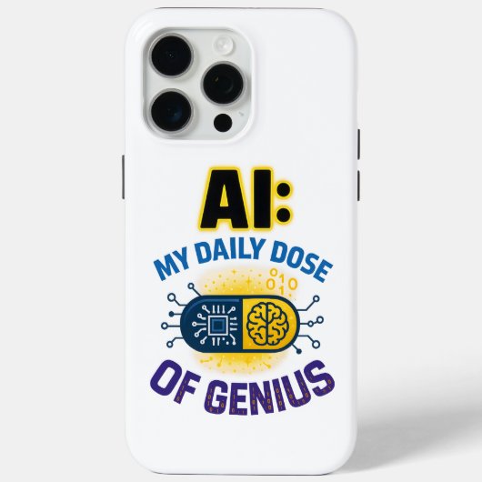 AI Daily Genius – slimme dosis intelligentie Case-Mate iPhone Case (Achterkant)