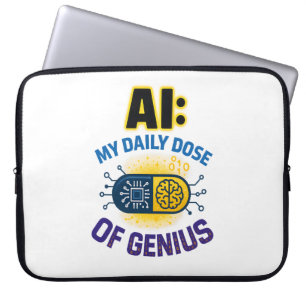 AI Daily Genius – slimme dosis intelligentie Laptop Sleeve