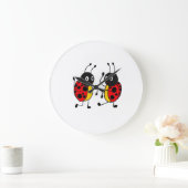 AI - Dansende Ladybugs-wandklok Grote Klok (Huis)