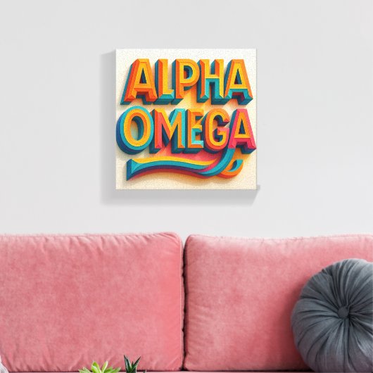AI Design Alpha & Omega Canvas |Muurdecoratie | (Insitu (Woonkamer))