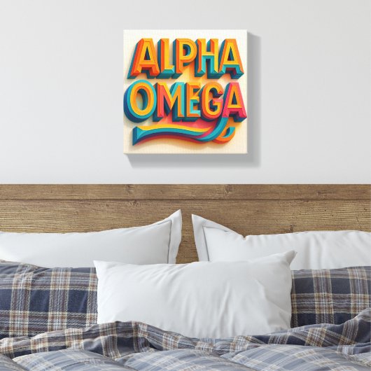 AI Design Alpha & Omega Canvas |Muurdecoratie | (Insitu (Slaapkamer))
