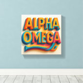 AI Design Alpha & Omega Canvas |Muurdecoratie | (Insitu (Houten vloer))
