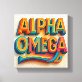 AI Design Alpha & Omega Canvas |Muurdecoratie |