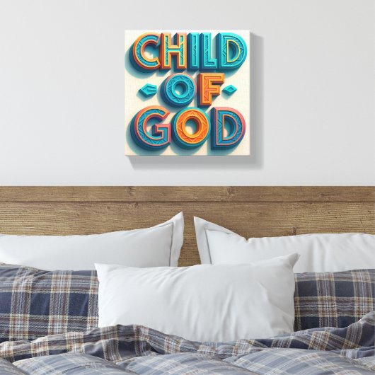 Ai design Kind van God Canvas Christelijke Muur (Insitu (Slaapkamer))