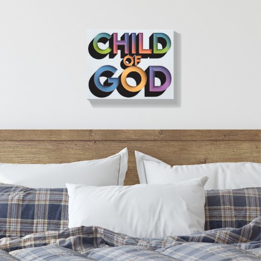 Ai design Kind van God Christelijke Canvas Print (Insitu (Slaapkamer))