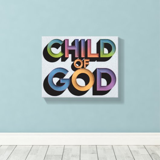 Ai design Kind van God Christelijke Canvas Print (Insitu (Houten vloer))