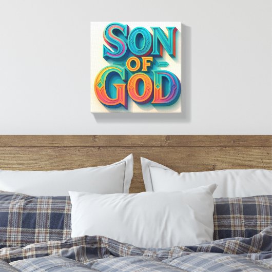Ai design Son of God Muurdoek Canvas Afdruk (Insitu (Slaapkamer))