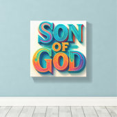 Ai design Son of God Muurdoek Canvas Afdruk (Insitu (Houten vloer))