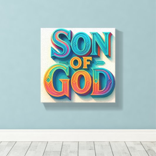 Ai design Son of God Muurdoek Canvas Afdruk (Insitu (Houten vloer))