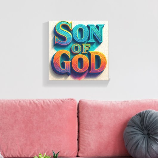 Ai design Zoon van God Canvas Print (Insitu (Woonkamer))