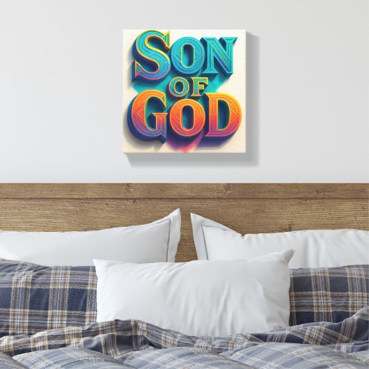 Ai design Zoon van God Canvas Print (Insitu (Slaapkamer))