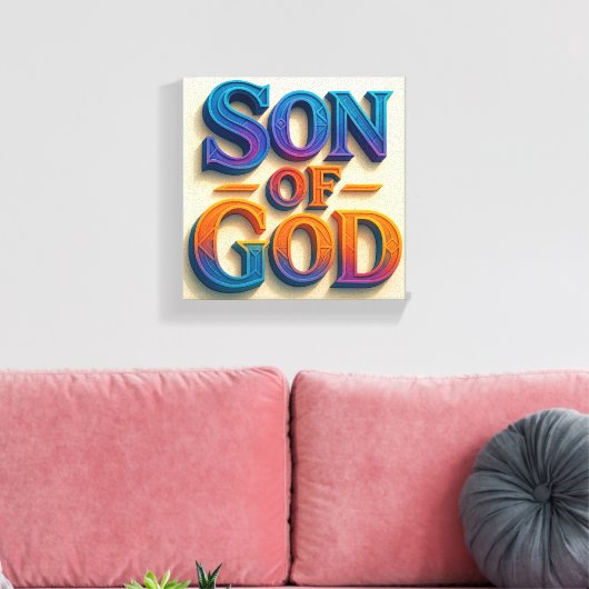 Ai design Zoon van God Stretched Canvas Print (Insitu (Woonkamer))