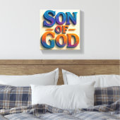 Ai design Zoon van God Stretched Canvas Print (Insitu (Slaapkamer))
