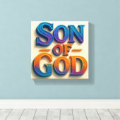 Ai design Zoon van God Stretched Canvas Print (Insitu (Houten vloer))