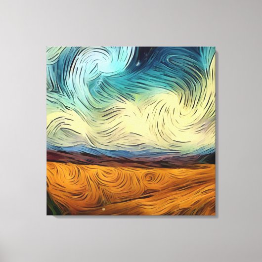 AI Digitaal Vincent Van Gogh Stijl Kunstwerk Canvas Afdruk (Voorkant)