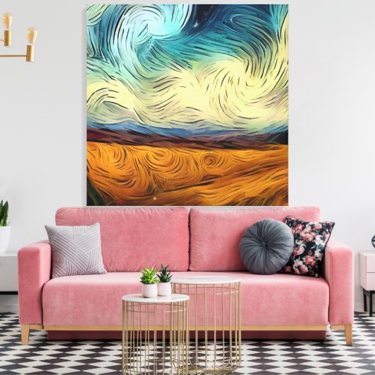 AI Digitaal Vincent Van Gogh Stijl Kunstwerk Canvas Afdruk (Insitu (Woonkamer))