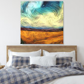 AI Digitaal Vincent Van Gogh Stijl Kunstwerk Canvas Afdruk (Insitu (Slaapkamer))