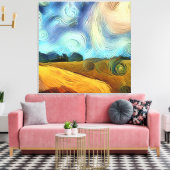 AI Digitaal Vincent Van Gogh Stijl Kunstwerk Canvas Afdruk (Insitu (Woonkamer))