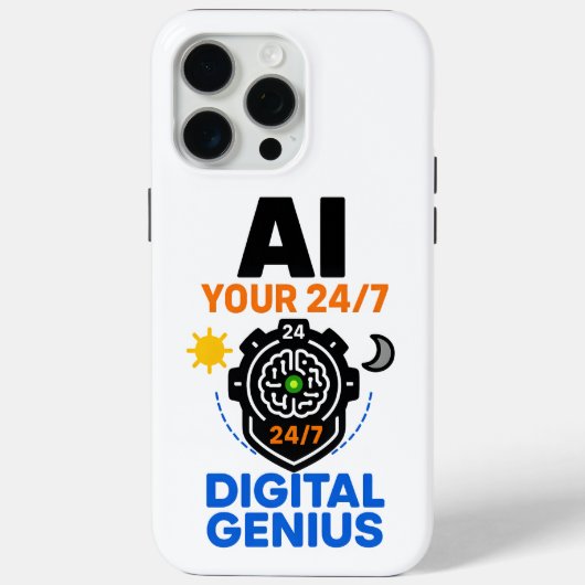 AI Digital Genius – Slimme 24/7 assistent Case-Mate iPhone Case (Achterkant)