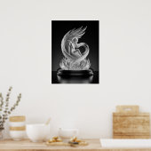 AI Digitale Kristal Engel Poster (Keuken)
