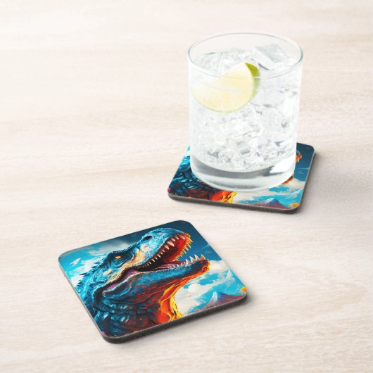 AI-dinosaurus Bier Onderzetter (Rechterzijde)