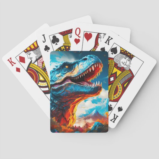 AI-dinosaurus Pokerkaarten (Achterkant)