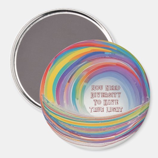 AI-diversiteit en echte lichtmagneet Magneet (Voorkant / Achterkant)