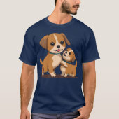 AI Dog  retro T-shirt (Voorkant)