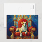 AI Dog Throne Briefkaart (Voorkant / Achterkant)