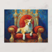 AI Dog Throne Briefkaart (Voorkant)