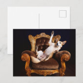 AI Dog Throne Briefkaart (Voorkant / Achterkant)