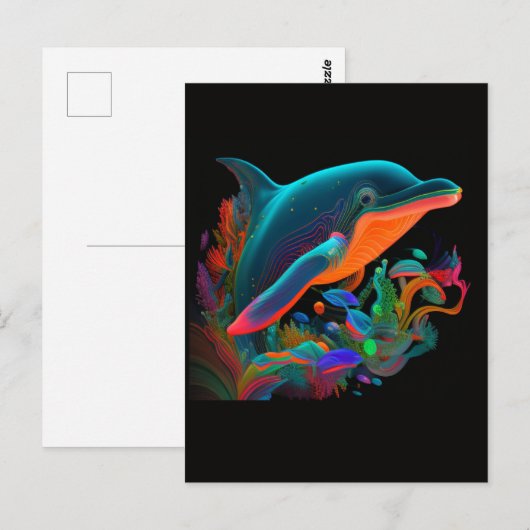 AI DOLPHIN SWIM #4 BRIEFKAART (Voorkant / Achterkant)