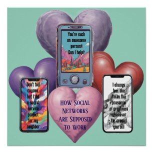 AI downloadbaar Hoe sociale netwerken werken Poste Perfect Poster