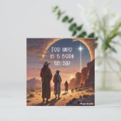 AI Downloadbaar Voor Ons Is Geboren Deze Dag Kaart (Staand voorkant)