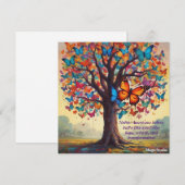 AI downloadbare Butterfly Tree Hope Kaart (Voorkant / Achterkant)