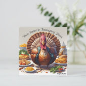 AI Downloadbare Thanksgiving Dinner Kaart (Staand voorkant)