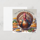 AI-downloadbare Thanksgiving-dinnerkaart Kaart (Voorkant / Achterkant)