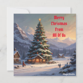 AI Downloadbare Vrolijke Kerstvakantie Kaart