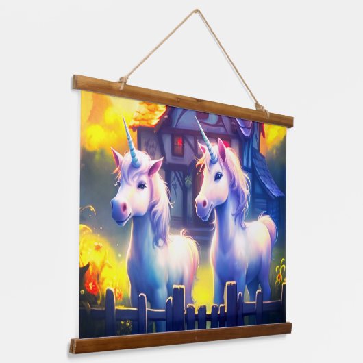 Ai Eenhoorns Hangend Wandkleed (Gebogen)