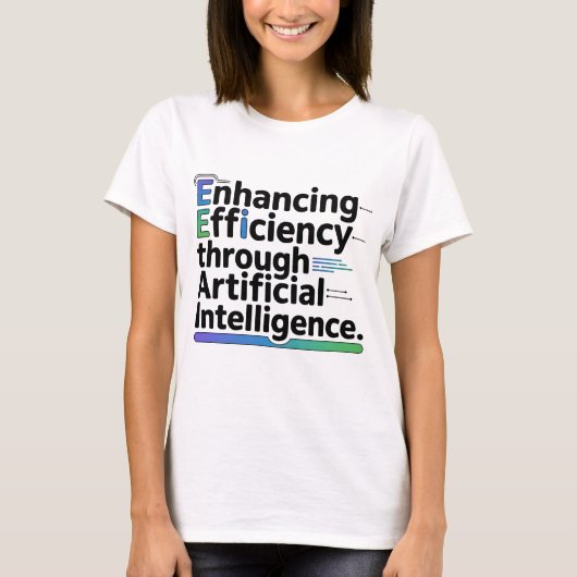"AI-efficiëntie versterken T-shirt | Tech Team" (Voorkant)