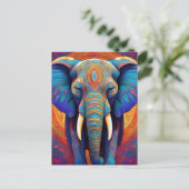 AI Elephant Briefkaart (Staand voorkant)