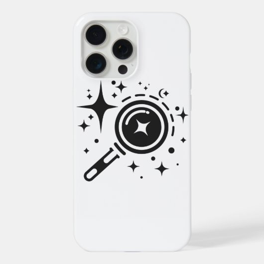 AI-embleem Sparkle-sterren, baken van het digitale iPhone Hoesje (Achterkant)