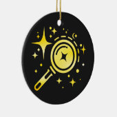 AI-embleem Sparkle-sterren, baken van het digitale Keramisch Ornament (Rechts)